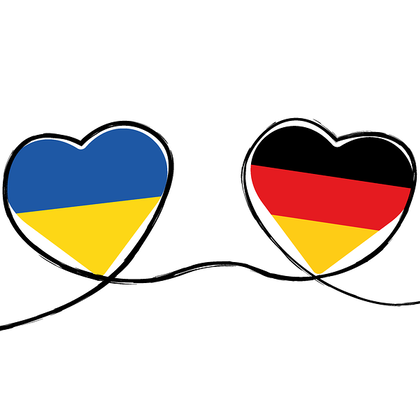 Symbolbild Freundschaft Ukraine Deutschland